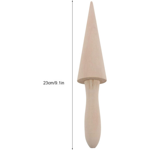 Waffle Cone Roller with Ergonomic Wooden Handle for DIY Ice Cream Cone Baking Kitchen Tool 1