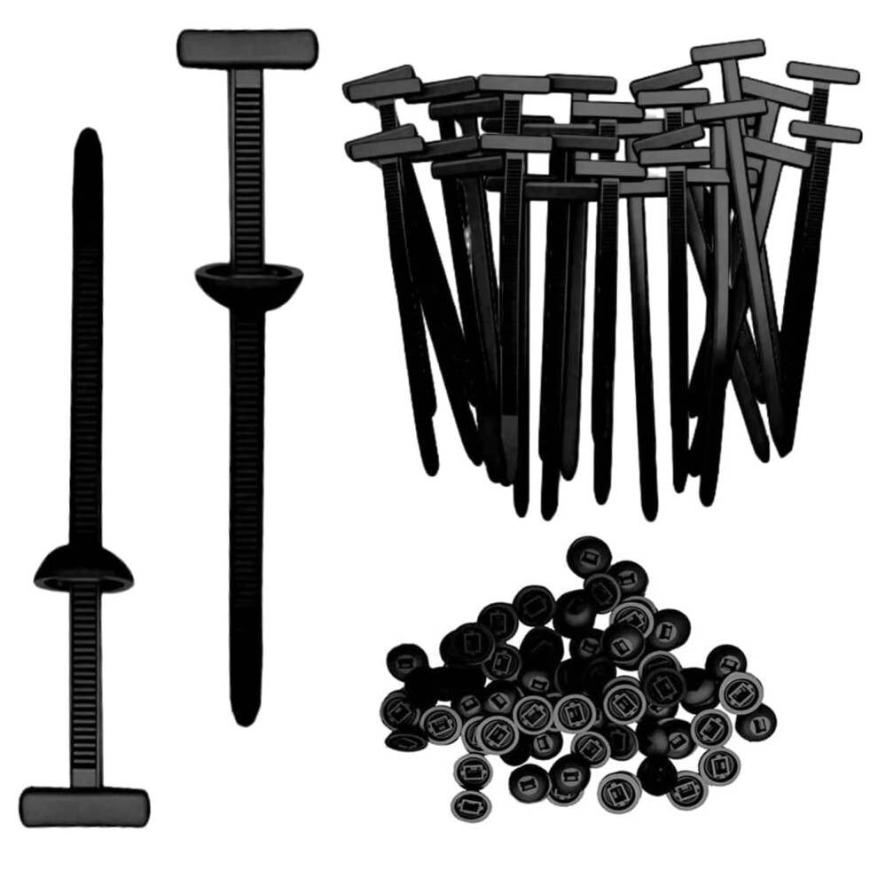 20Pcs Nylon Cable Tie Buckles Car Zip Ties With Pin Button, Universal Vehicle Fasteners 9053599247890