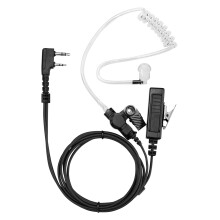 Two Way Radio Headset for Baofeng UV5R Kenwood 2 Pin with Mic PTT Acoustic Tube Clear Sound