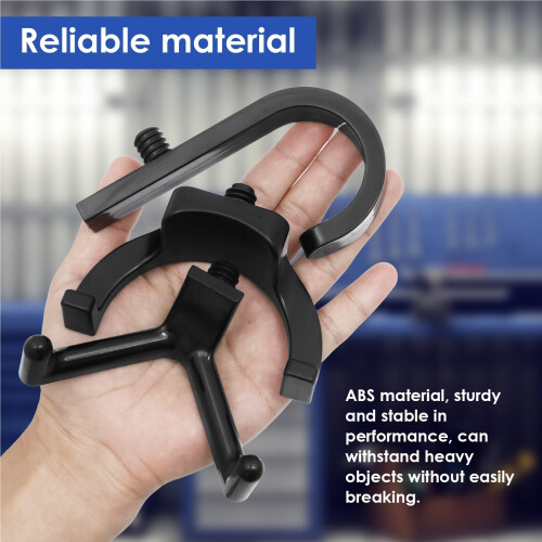 Tool Hooks Set for Shed 6 Pcs ABS Garage Wall Hooks J U V Shape SpaceSaving Vertical Storage 2