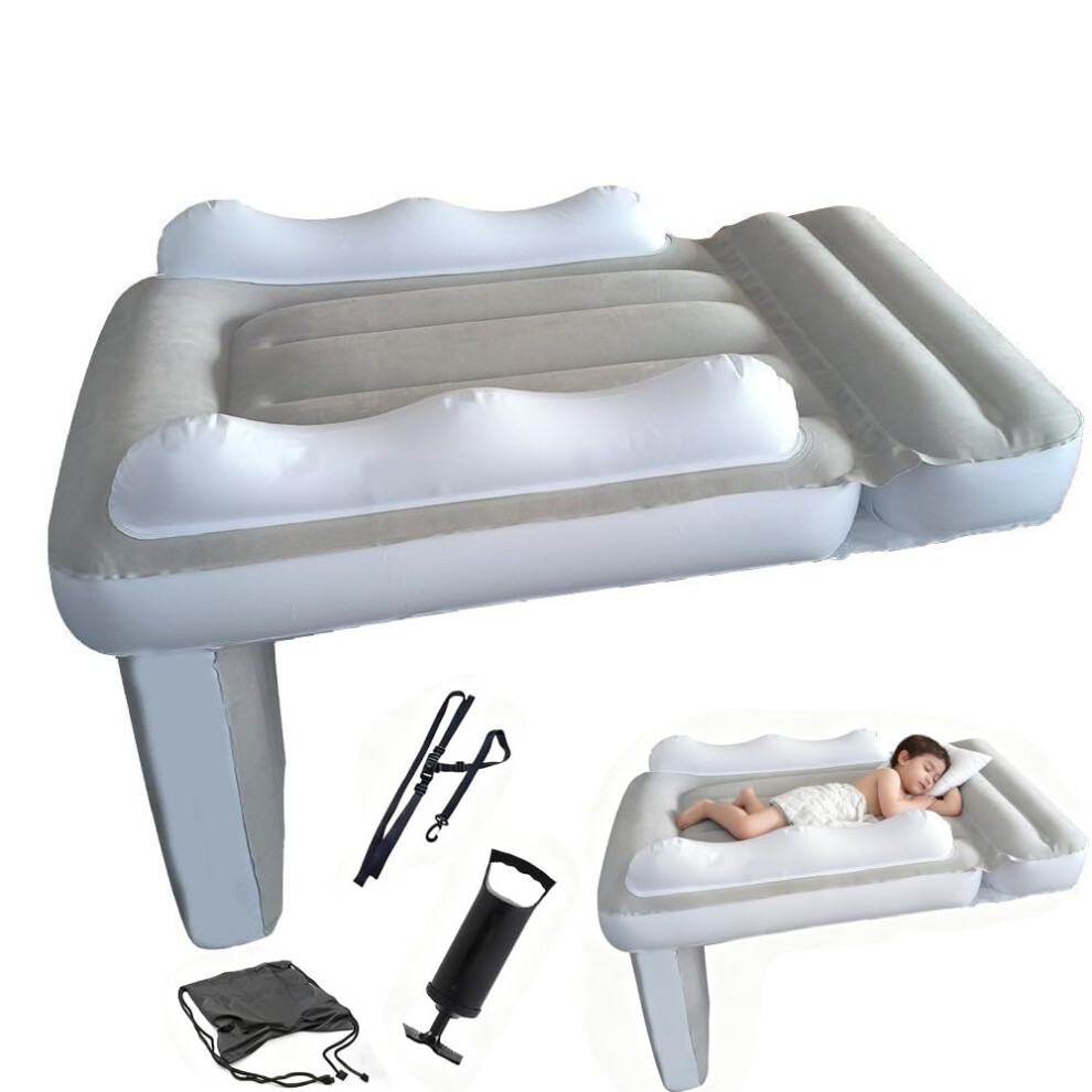 Car Inflatable Mattress with Pump, Foldable Velvet Travel Bed for Kids for Nissan Pixo Pino Otti Platina