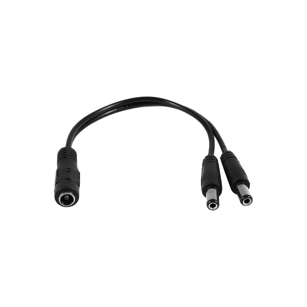 Dc Power Splitter Cable 1 Female To 2 Male 5.5X2.1mm For Cctv Security Camera Dual Output Black 9174973766087
