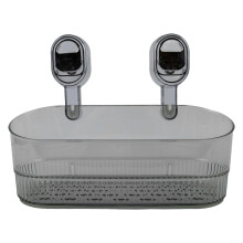 Bathroom Suction Shelf NoDrill Shower Organizer Waterproof PET with Drainage Removable Wall Rack