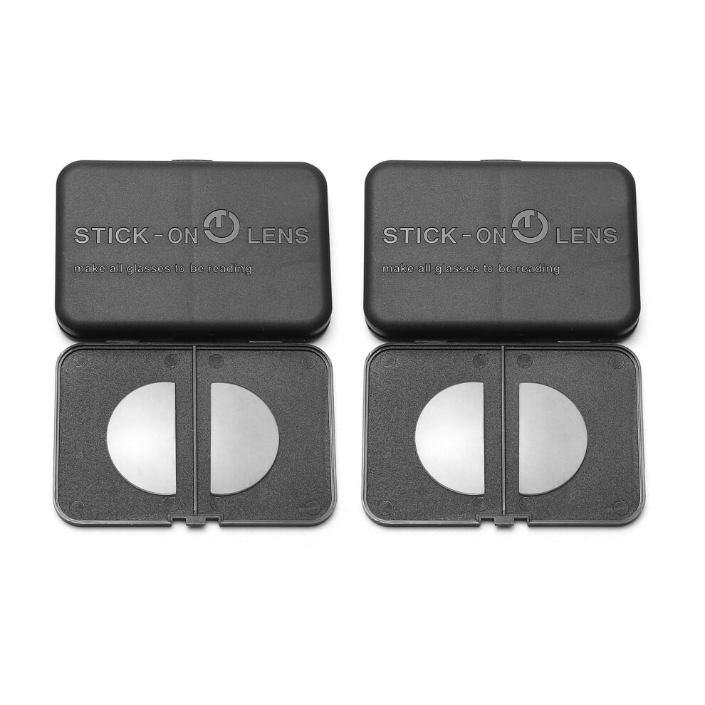 StickOn Bifocal Lenses +2.50, Reusable Lens Inserts for Sunglasses or Glasses, Universal Fit