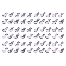 Love Heart Cotton Iron On Patches 30 Pack for Clothes Bags and Denim