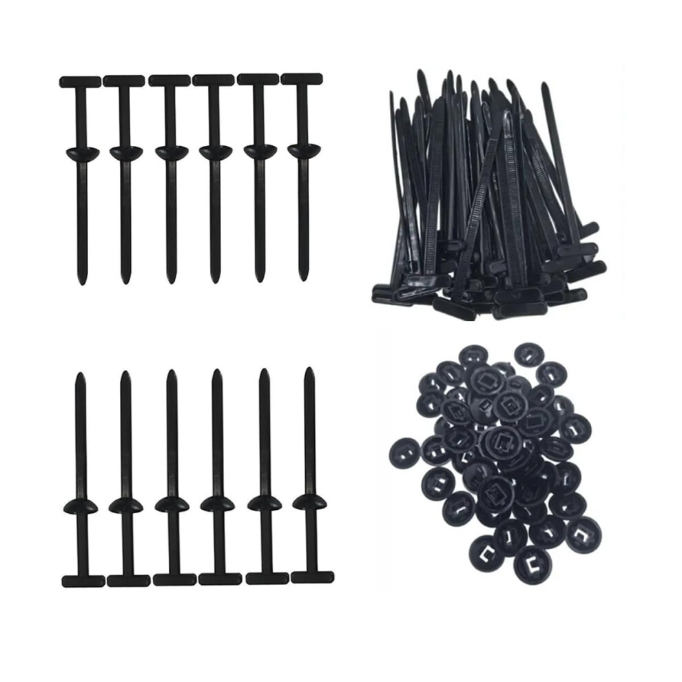 50Pcs Nylon Cable Tie Buckles For Cars, Universal Automotive Zip Tie Clips, Heat Resistant Fasteners 9174973766216
