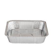 8.7 Inch Square Aluminum Foil Tray for Oven, Heat Resistant Disposable Baking Pan, Silver