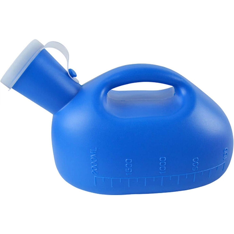 Male Urinal Bottle 2000Ml, Portable Urinal For Men, Spill Proof Lid, Thick Plastic, Bedside Use 9330225366720