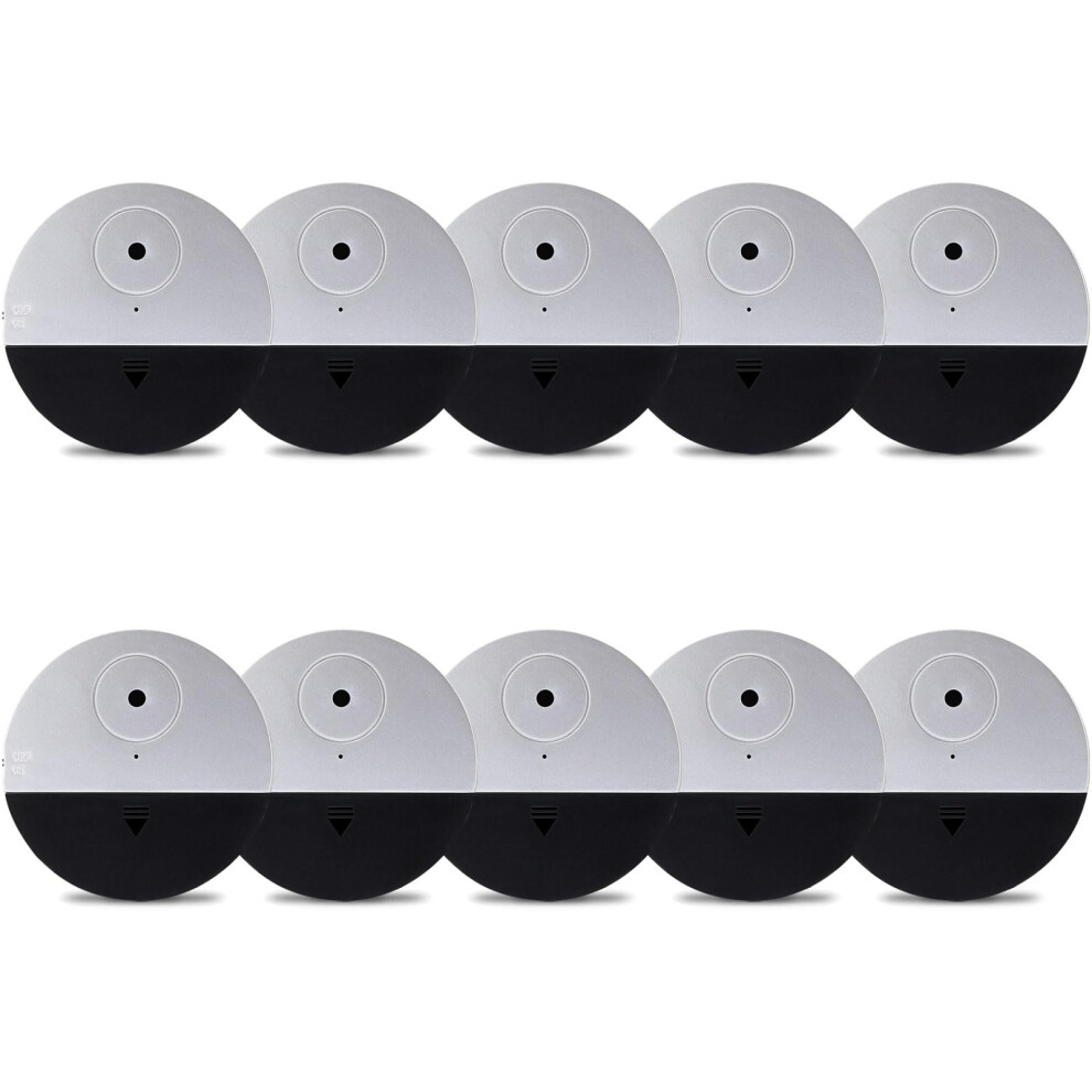 125Db Window Vibration Alarm And Glass Break Sensor 10 Pack For Home Security With Adhesive Install 9174973766711