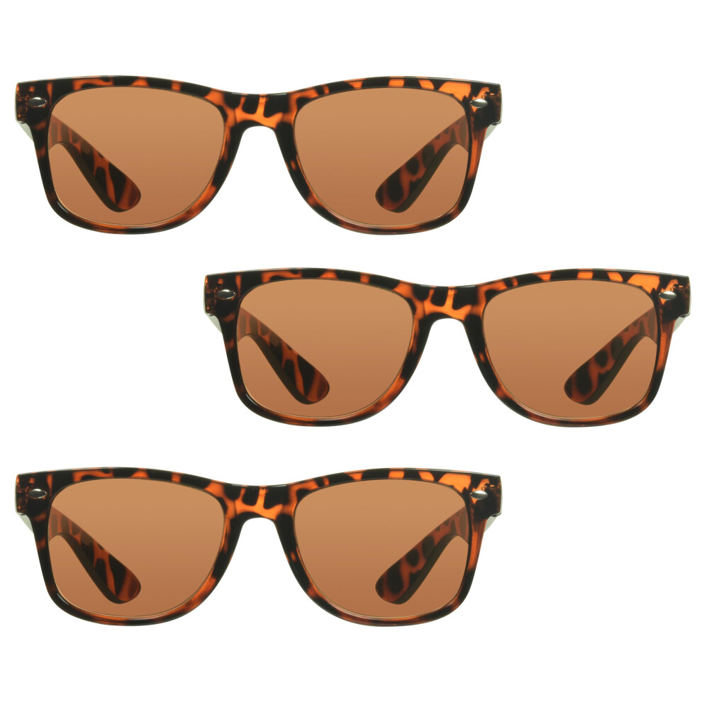 Reading Sunglasses +1.50 Full Lens UV400 Sun Readers Tortoise Frame Brown Lens for Men and Women