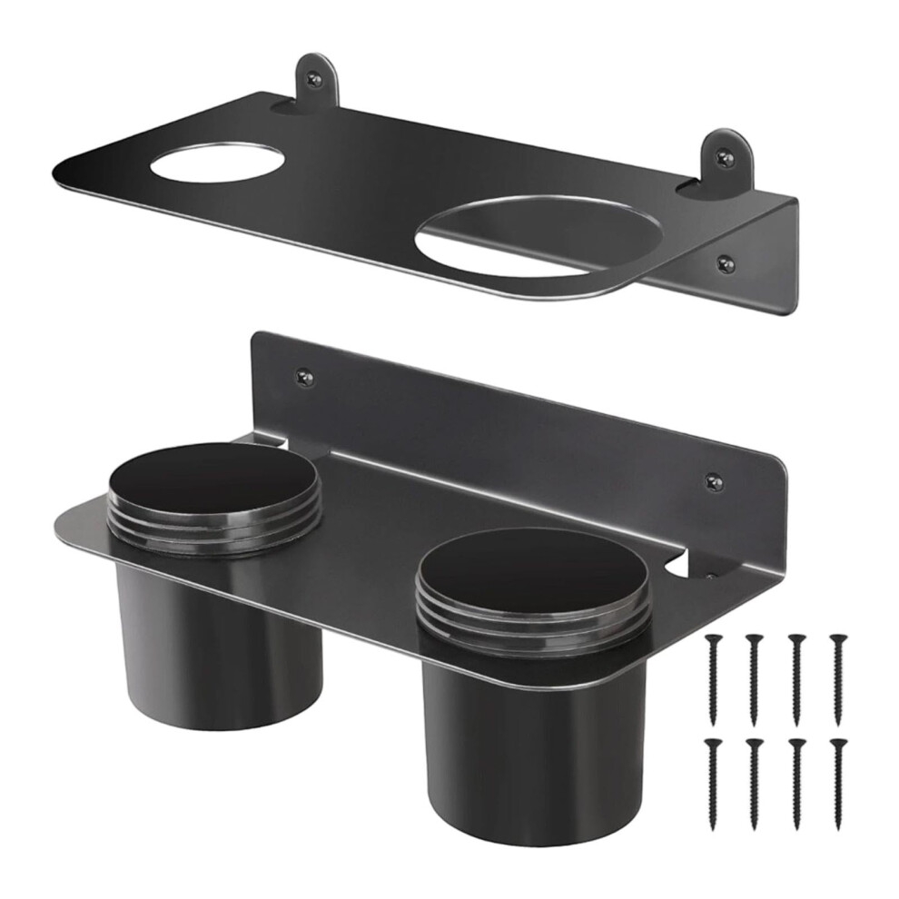 2Pcs Oil Funnel Holder With Drip Cups, Metal Wall Mounted Funnel Storage Rack For Garage 9169991924632