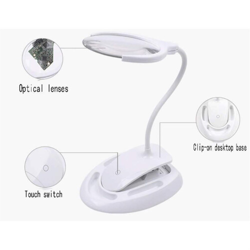 Magnifying Desk Lamp with Adjustable LED Light for Reading, Crafts and Close Work 1
