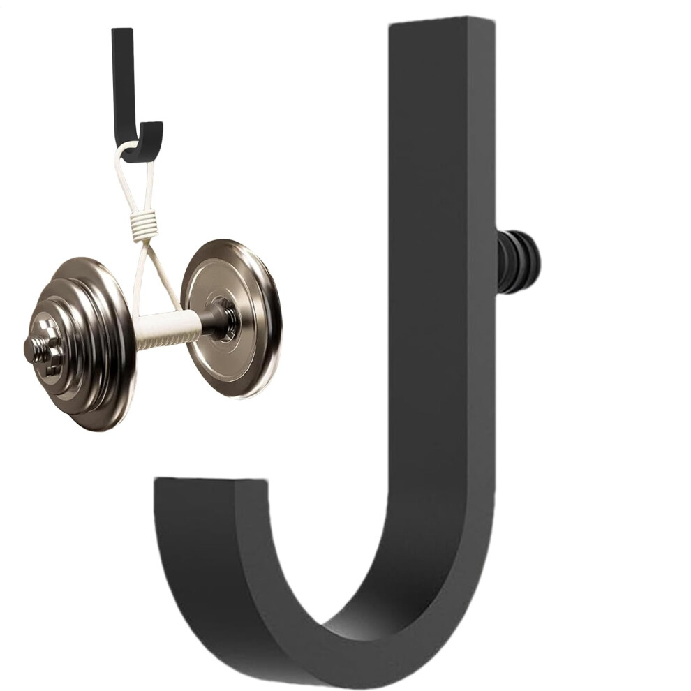Tool Storage Hook Wall Mounted Holder, Spacesaving Garage Organizer For Shed And Workshop, Black 9113335872349