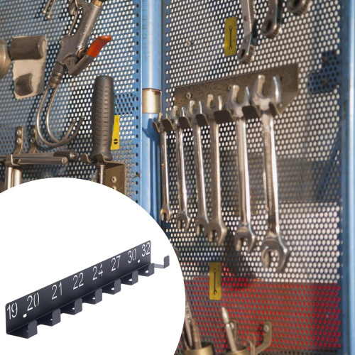 Wall Mounted Wrench Organizer with Numbered Hooks Heavy Duty Iron Tool Rack for Garage Workshop 1