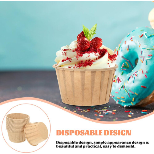 50 Stück Backzubehör, Backförmchen, Einweg-Cupcake-Förmchen aus dickem Papier 2