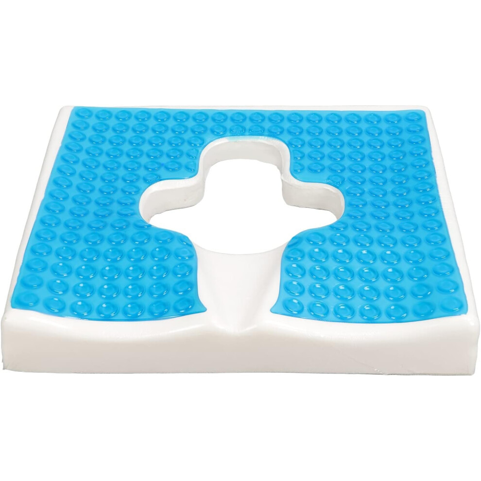Pressure Relief Seat Cushion with Ergonomic TShaped Cutout and Slow Rebound Foam for Elderly