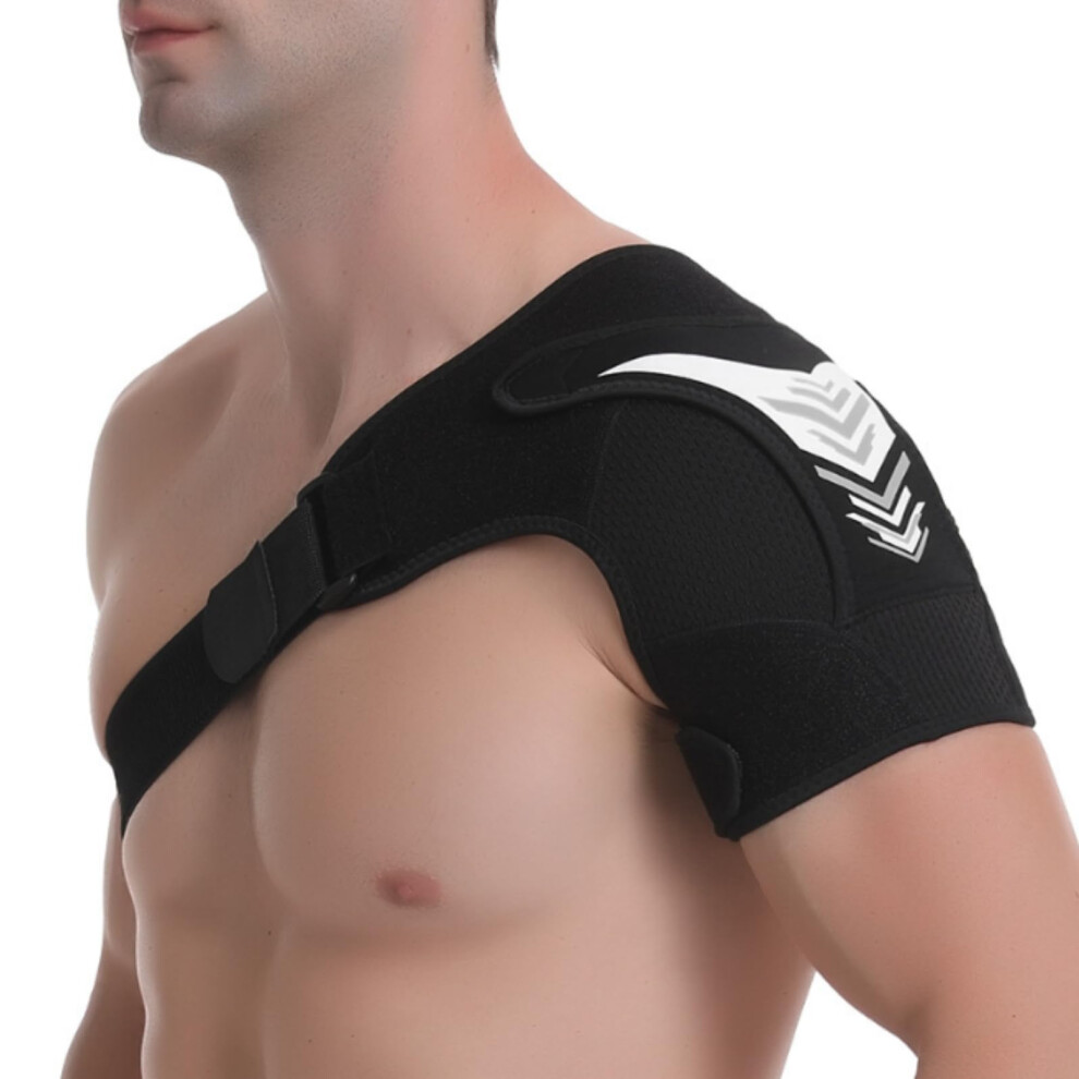 Adjustable Neoprene Shoulder Brace with Ice Pack Holder for Rotator Cuff Injury Recovery