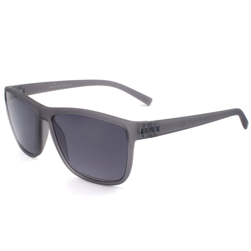 Grey Full Lens Reading Sunglasses Uv400 Wraparound Sun Readers For Men And Women +2.00