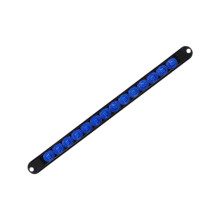 Socket Organizer Rail with 360 Rotating Clips, Spring Lock, Heavy Duty Tool Box Storage, Blue