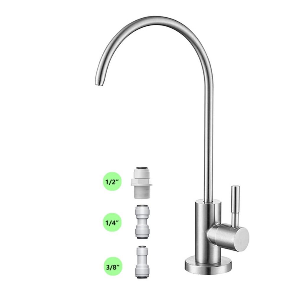Kitchen Water Filter Faucet Lead Stainless Steel Ro Tap Brushed Nickel 360 Rotating Design 9455672172622