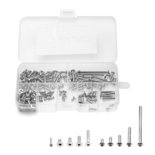 163 Stück Edelstahl M3 Schraubensatz für RC Auto 1/10 Tamiya XV-01 Storage