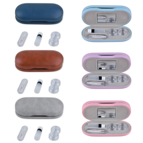 Double Sided Contact Lens Case with Divider, Compact Travel Storage Box with Compartments Ref: 2775 2