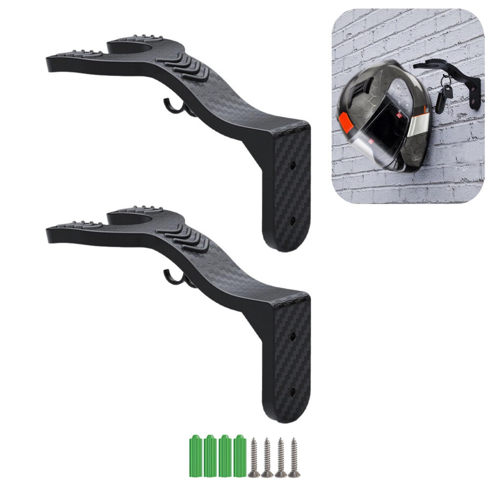 Helmet Wall Mount 2Pcs Abs Motorcycle Helmet Holder Rack With Hooks For Secure Spacesaving Storage 9113335872950