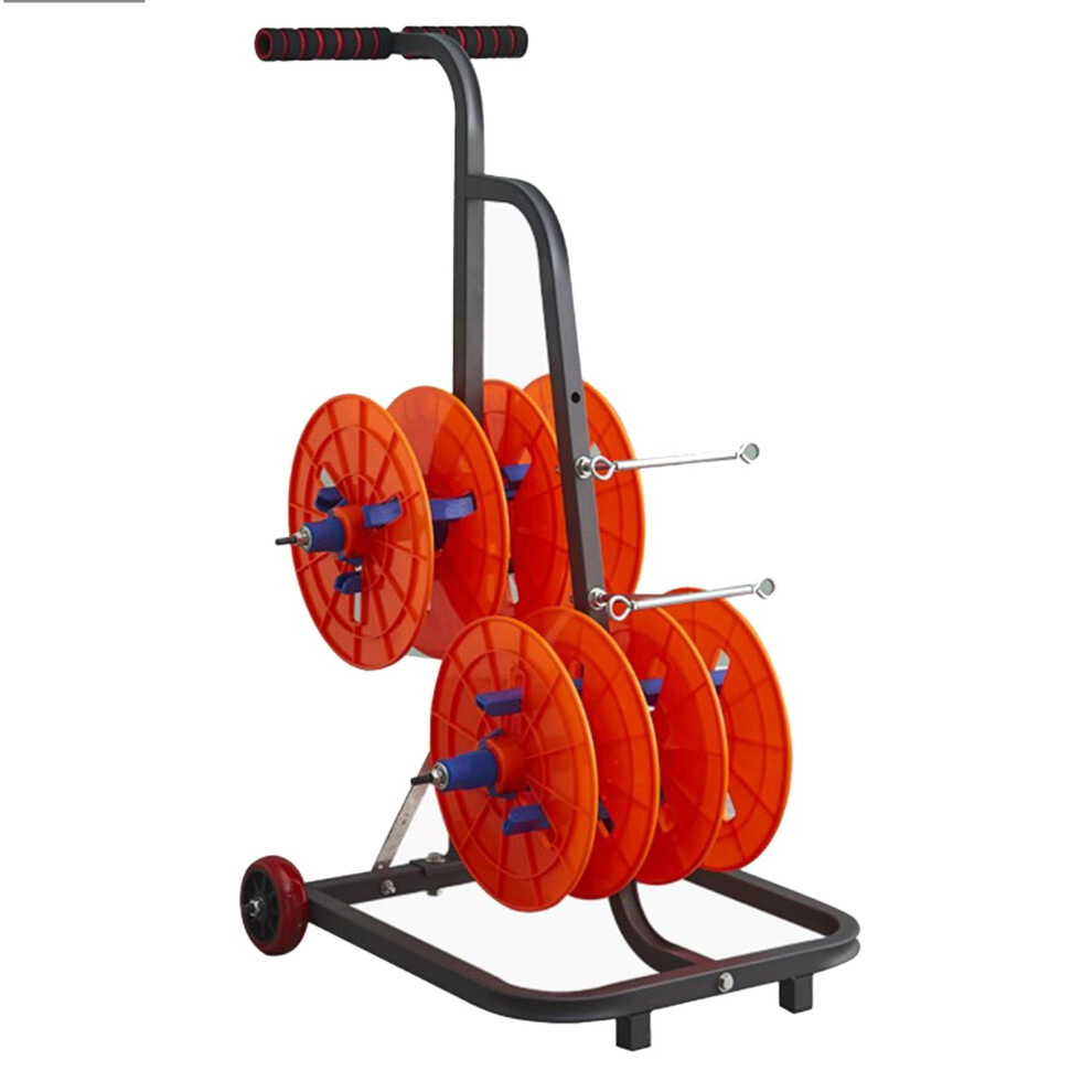 Heavy Duty Wire Spool Rack With Wheels, Multispool Cable Dispenser Cart For Workshop 9169991823553