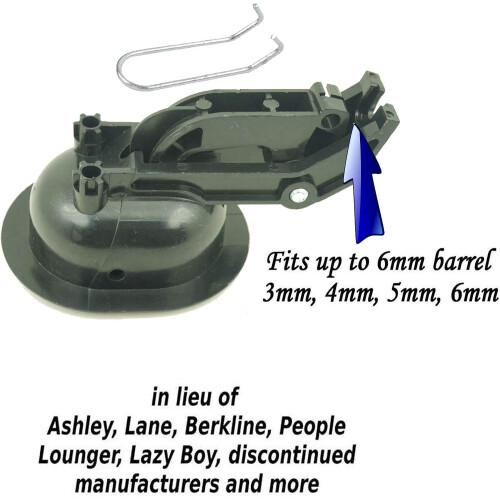 Pack of 2 Universal Recliner Replacement Handles with Cable Hook, Durable Plastic Lever Pull 1