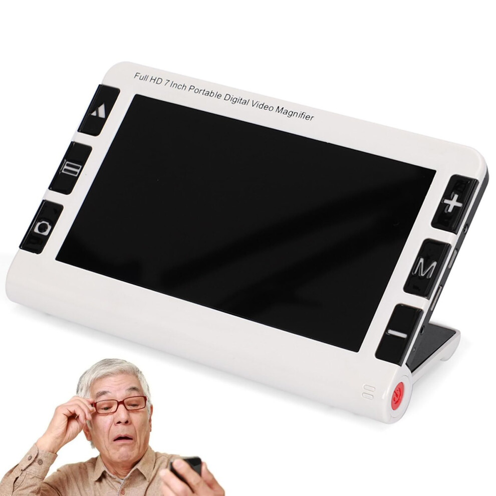 Digital Reading Magnifier with 7' Full HD Screen, 13MP Camera, 2â32X Zoom, 26 Color Modes, 4G Storage for Low Vision