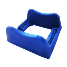Blue Car Tire Display Stand with Stable Support and Adjustable Wheel Rim Holder for Garage