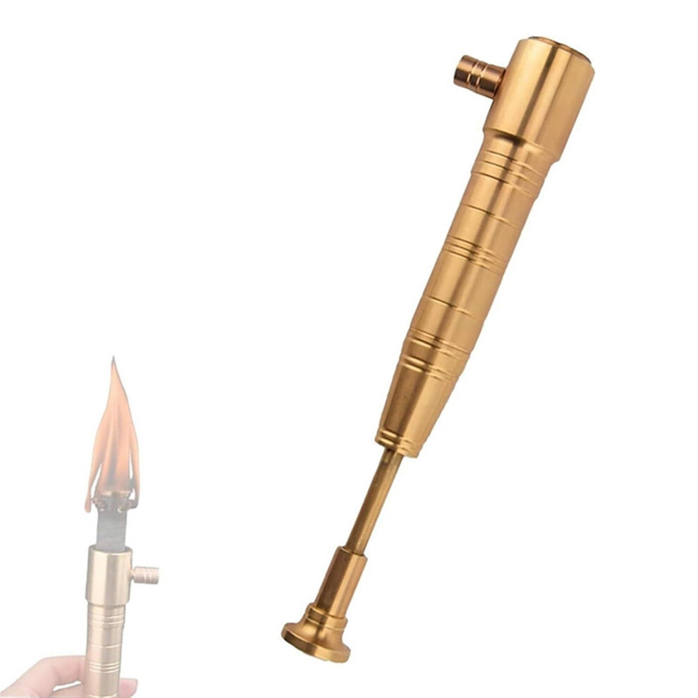 Vintage Brass Kerosene Torch Lighter with Powerful MultiWick Flame and LeakResistant Fuel Tank