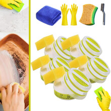 EcoFriendly Cleaning Stone Set with Sponge for Deep Stain Removal on Kitchen and Bathroom Surfaces (5Pcs)