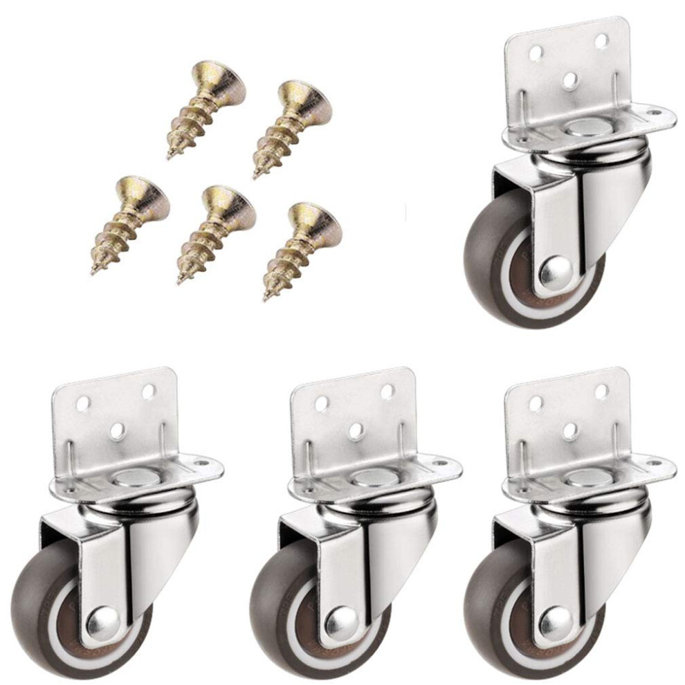1.5 Inch Caster Wheels Set Of 4, Small Swivel Casters For Furniture With Smooth Rolling 9169991825243