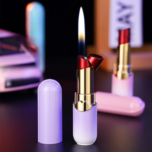 Purple Refillable Butane Pocket Torch Lighter, Compact Easy Ignition, Outdoor Camping Use 1