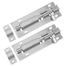 2Pcs Stainless Steel Door Bolt Heavy Duty Latch 304 Slide Lock for Home, Bathroom and Bedroom
