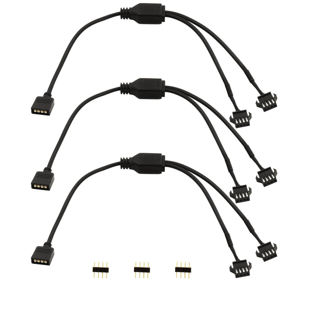 Rgb Splitter Cable 12V 4Pin Female To Female Extension For Pc Fan And Motherboard Led Strip 9092120660289
