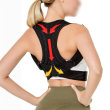 Adjustable Back Posture Corrector Brace XL D Size, Reinforced Support with Breathable Mesh and Widened Shoulder Straps for Men and Women