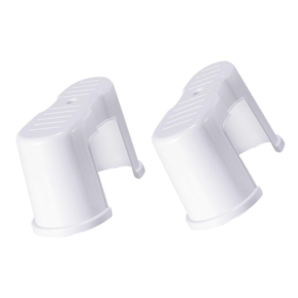White Toilet Step Stool 2Pcs Non Slip Foldable Bathroom Foot Stool For Adults And Kids Plastic