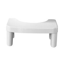 Toilet Step Stool Foldable Footrest for Adults and Kids SpaceSaving Bathroom Aid White