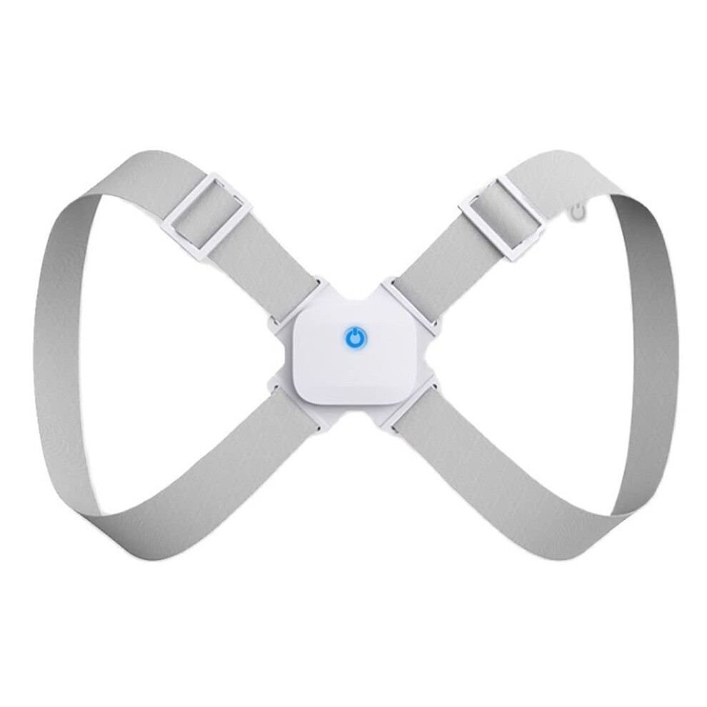 Gray Adjustable Back Shoulder Brace Posture Corrector For Men And Women, Â Invisible Breathable Support
