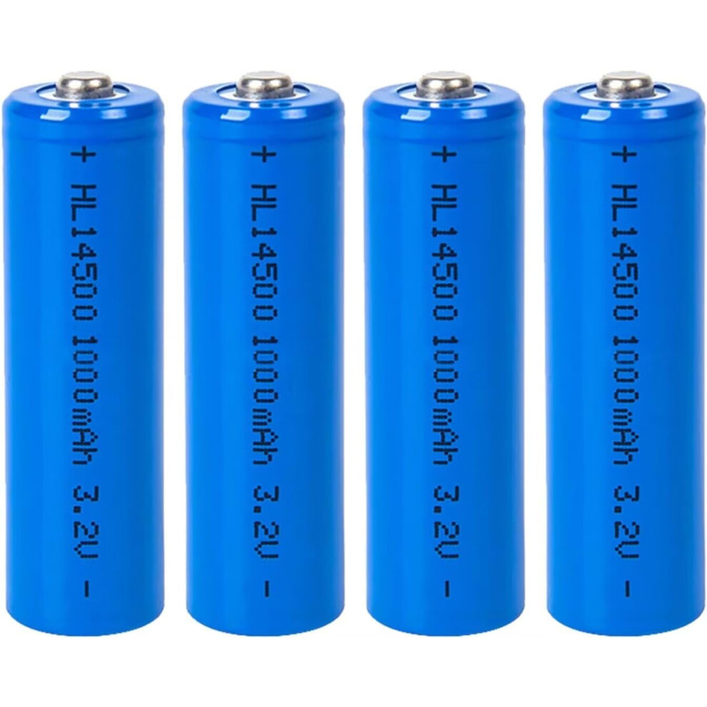 Lifepo4 Aa Rechargeable Batteries 3.2V 1000Mah Pack For Solar Devices With Storage Case 4Pcs 9174973770060