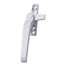 White Left Window Handle with Lock, Durable Plastic Steel for Enhanced Home Security and Child Safety