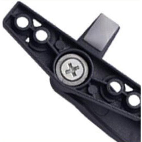 White Left Window Handle with Lock, Durable Plastic Steel for Enhanced Home Security and Child Safety 2