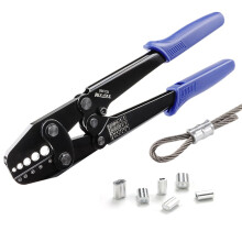Heavy Duty Wire Rope Crimping Tool for 1/16'3/16' Cables, Rust Resistant Ferrule Swaging Tool for Railing and Fishing