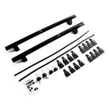 Lockable Roof Rack Cross Bar for Audi A3 ScratchResistant Black Finish