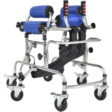 Children's Walking Aid Adjustable Height 90130cm Pediatric Walker with Safety Seat and Wheels