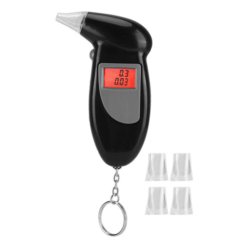 Digital Breathalyzer with LCD Display, Fast Readout and Quick Response BAC Tester for Drivers