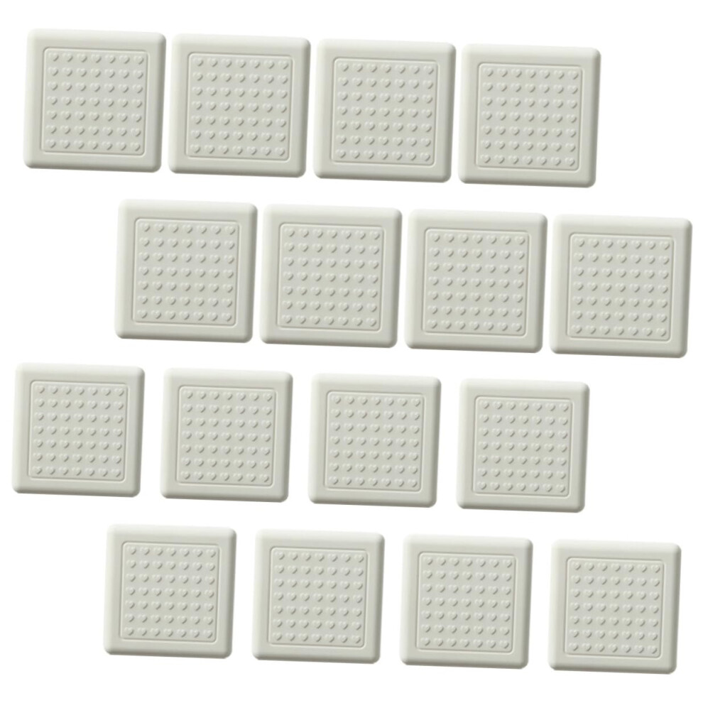 16Pcs Square Adhesive Silicone Furniture Leg Pads Nonslip Floor Protection For Chairs Tables Sofas 9092120661248