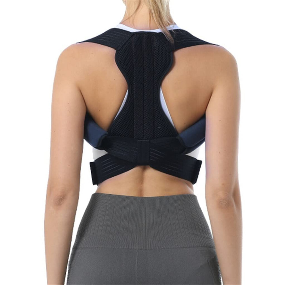 Posture Corrector Back Brace Adjustable Upper Back Straightener for Neck Shoulder Pain Relief L D